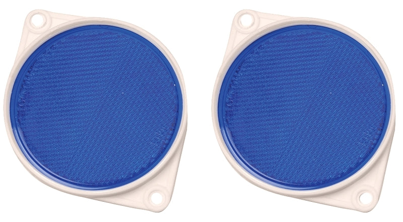 Hy-Ko CDRF-3B Carded Reflector, Bracket Mounting, 9.63 in L Post, Blue Reflector