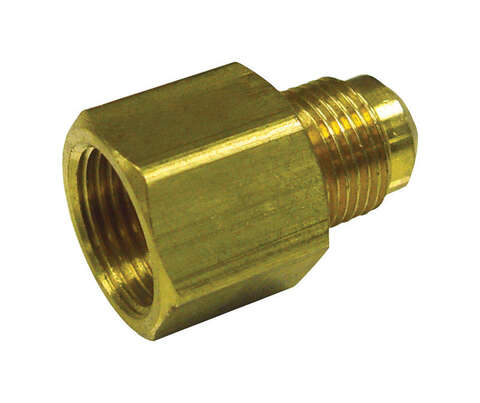 JMF Company 5/8 in. Female Flare X 1/2 in. D Male Flare Brass Reducing Adapter, Pack of 5
