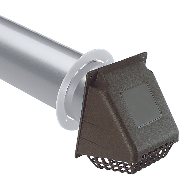 Deflect-O 14 in. L X 4 in. D Brown Aluminum/Plastic Vent Dryer Hood