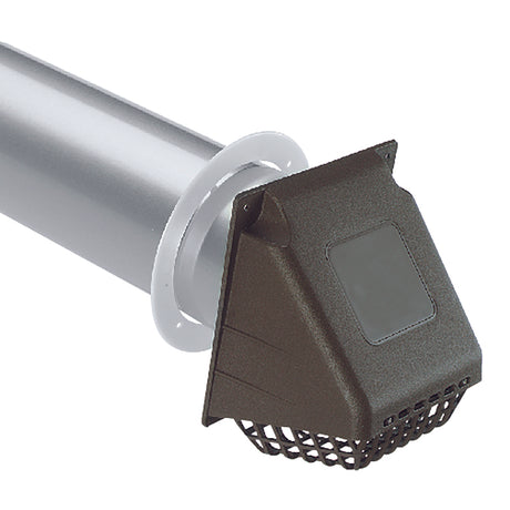 Deflect-O 14 in. L X 4 in. D Brown Aluminum/Plastic Vent Dryer Hood