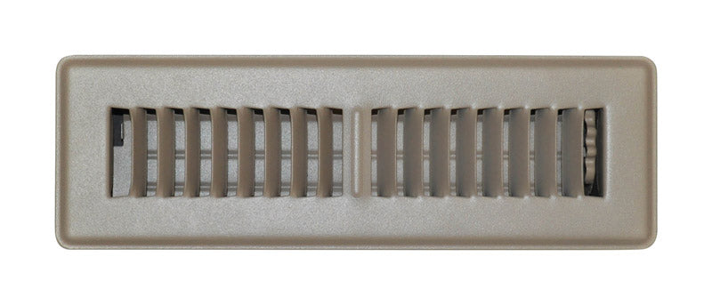 Tru Aire 2 in. H X 10 in. W 2-Way Powder Coat Brown Steel Floor Register