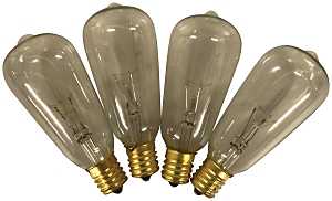 Hometown Holidays 19225 Light Bulb, Clear Light, Pack of 12