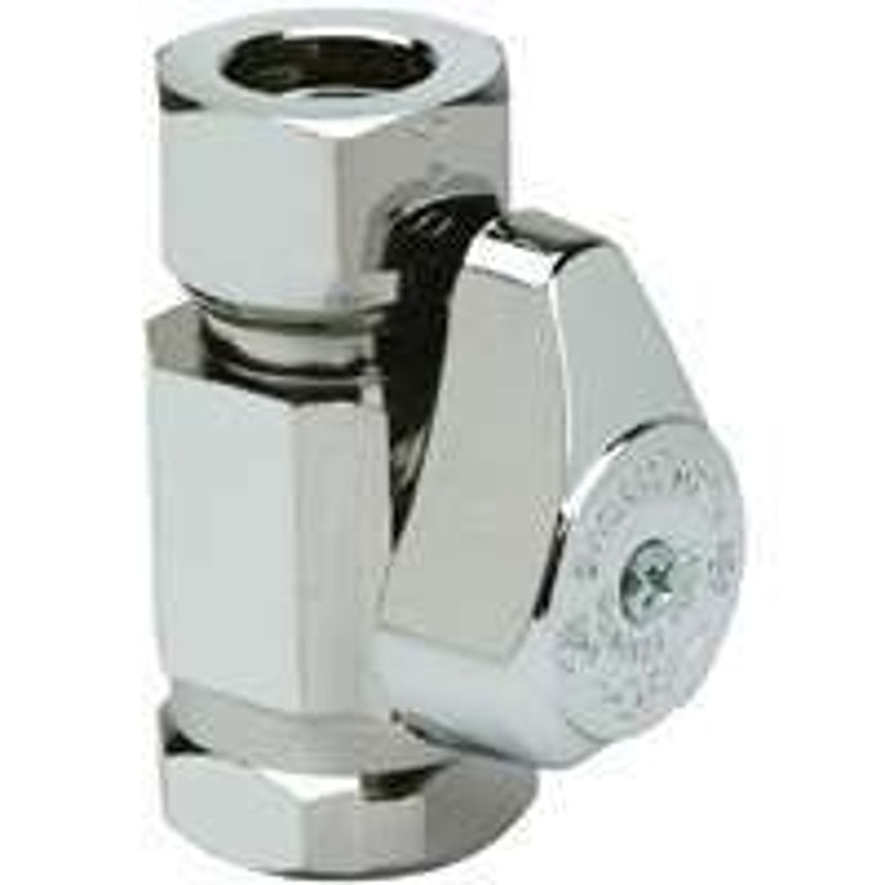 BrassCraft G23305X CD Stop Valve, 1/2 x 7/16 in Connection, FIP x Compression, 125 psi Pressure, Brass Body, 2.28 in L