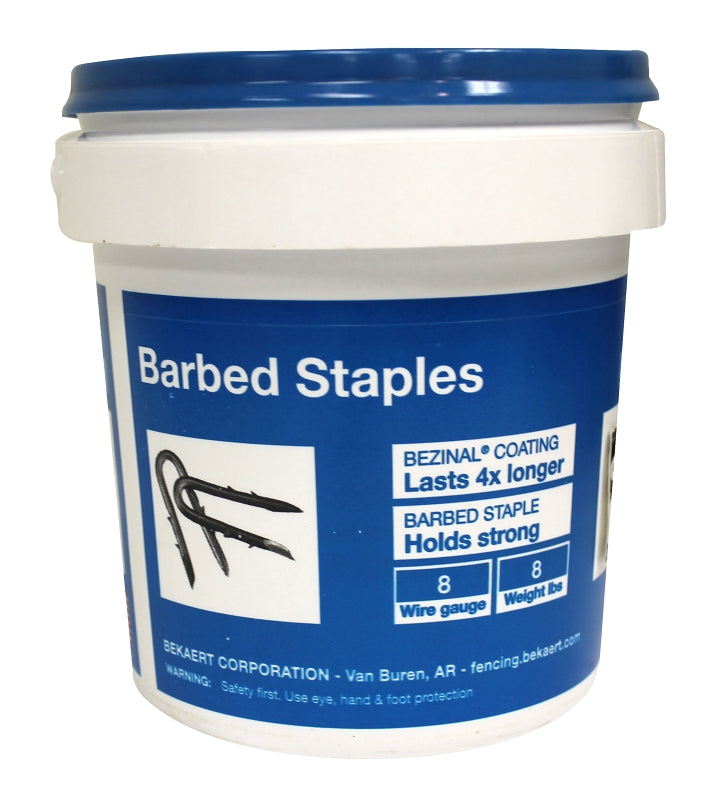 Bekaert 658107/187237 Series Barbed Fence Staple, 7 in L, Bezinal-Coated, 8 ga Wire, 1-1/2 in