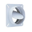 Deflect-O 4 in. W X 5 in. L White Plastic Back Draft Damper