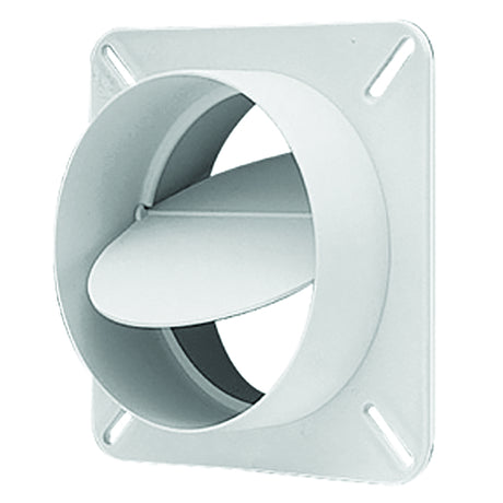 Deflect-O 4 in. W X 5 in. L White Plastic Back Draft Damper