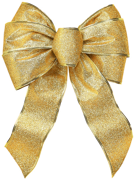 Holidaytrims 6166 Outdoor Bow Assortment, 1 in H, Velvet, Gold/Red/Silver, Pack of 12