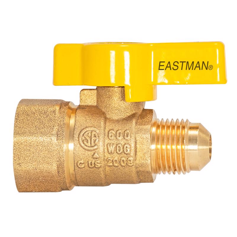 Eastman 3/8 in. Flare X 1/2 in. FIP Brass Gas Valve