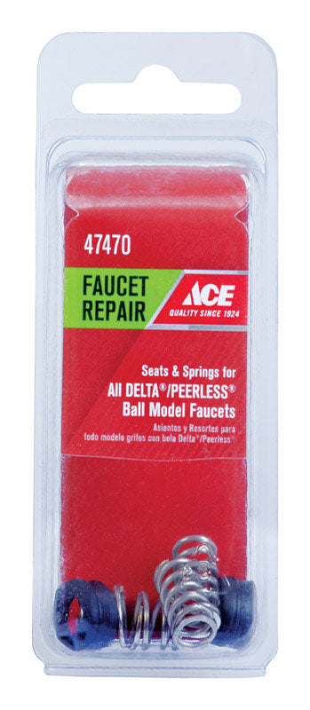 Ace For Delta/Peerless 1/2 in.-24 Rubber/Stainless Steel Faucet Seats and Springs