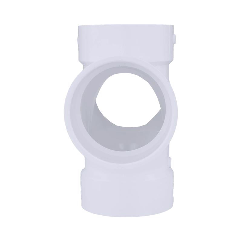 Charlotte Pipe Schedule 40 4 in. Hub X 4 in. D Hub PVC Double Sanitary Tee 1 pk