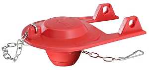 Korky 2017BP Toilet Flapper, Specifications: 2 in Valve Open, Rubber, Red