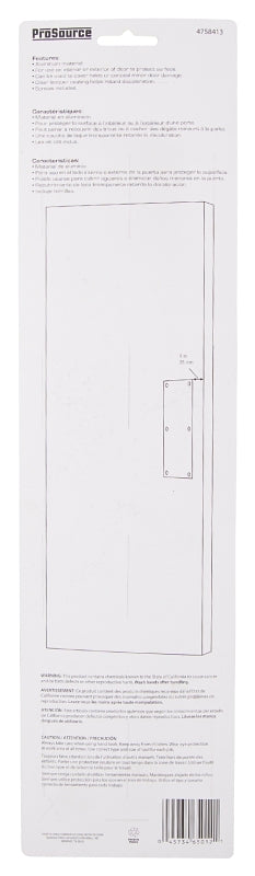 ProSource 32238BBB-PS Push Plate, Aluminum, Brass, 15 in L, 3-1/2 in W, 0.8 mm Thick