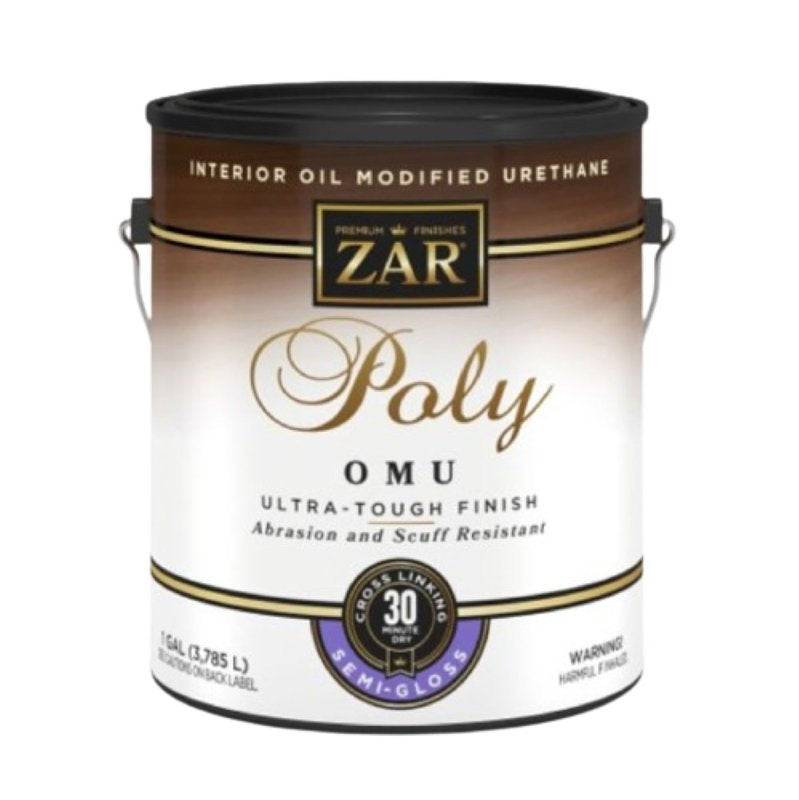 ZAR 36113 Polyurethane, Semi-Gloss, Liquid, Milky Clear, 1 gal, Can, Pack of 2