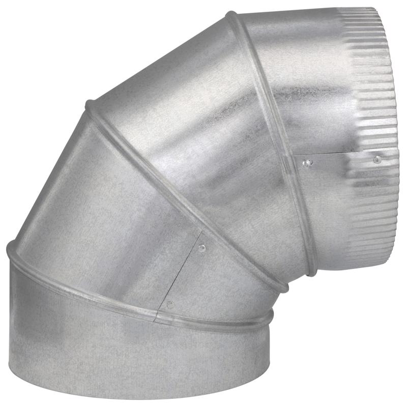 Imperial 8 in. D X 8 in. D Adjustable 90 deg Galvanized Steel Furnace Pipe Elbow, Pack of 4