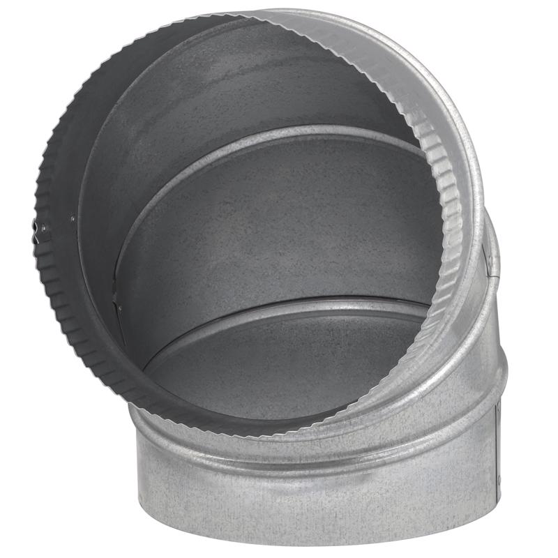 Imperial 8 in. D X 8 in. D Adjustable 90 deg Galvanized Steel Furnace Pipe Elbow, Pack of 4