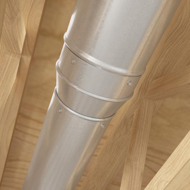 Imperial 7 in. D X 6 in. D Galvanized Steel Furnace Pipe Reducer