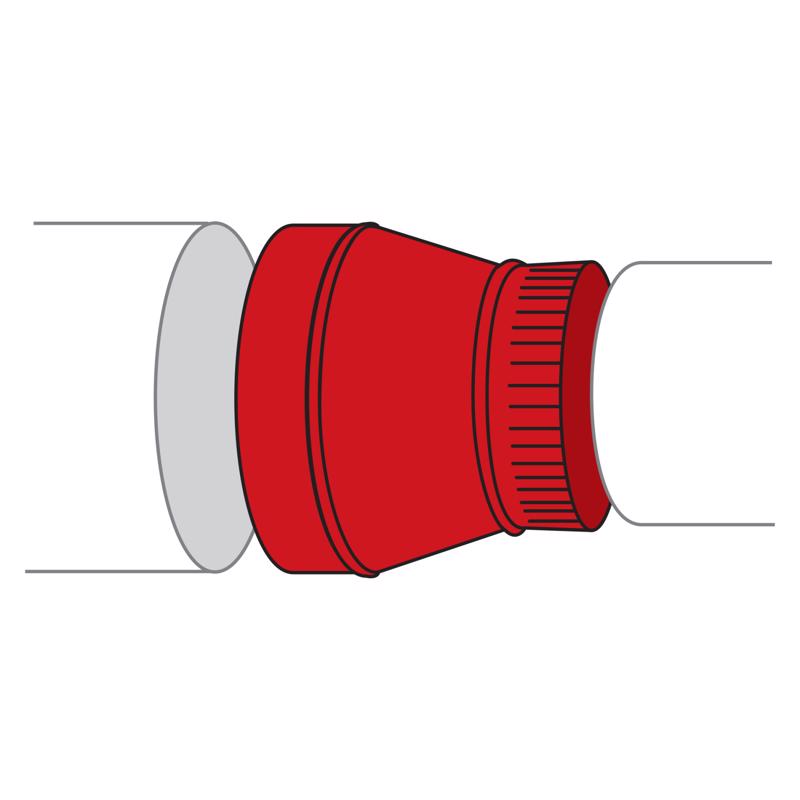 Imperial 7 in. D X 6 in. D Galvanized Steel Furnace Pipe Reducer