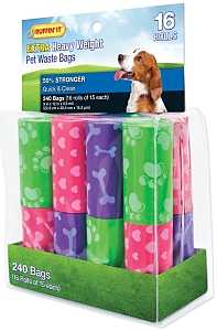Ruffin'It 19350 Dog Waste Bag, Plastic, 9 in W, 12 in H
