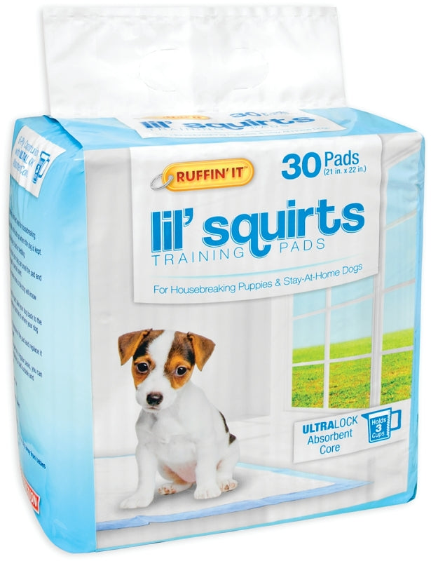 Ruffin'It Lil' Squirts 82030 Dog Training Pad, 22 in L, Cotton/Plastic, 21 in W