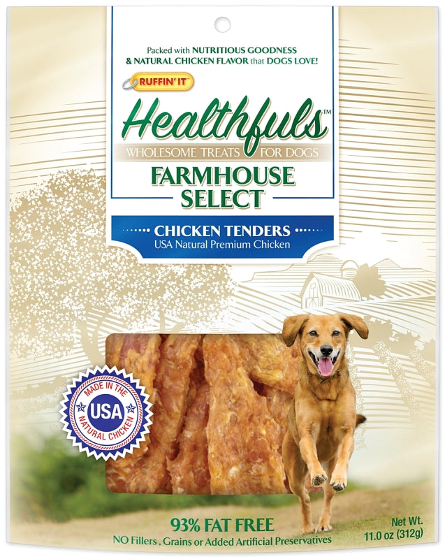 Ruffin'It 08500 Dog Treat, 11 oz, Chicken Tender