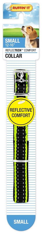 Ruffin'It ReflecTech 32758 Reflective Padded Collar, 10 to 16 in L, 5/8 in W, Nylon, Assorted, Pack of 3