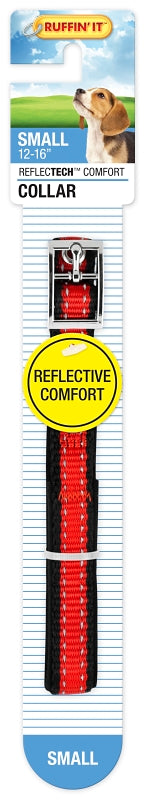 Ruffin'It ReflecTech 32758 Reflective Padded Collar, 10 to 16 in L, 5/8 in W, Nylon, Assorted, Pack of 3