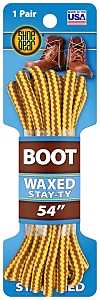 Shoe Gear 1N311-04 Boot Lace, Round, Brown/Gold, 54 in L
