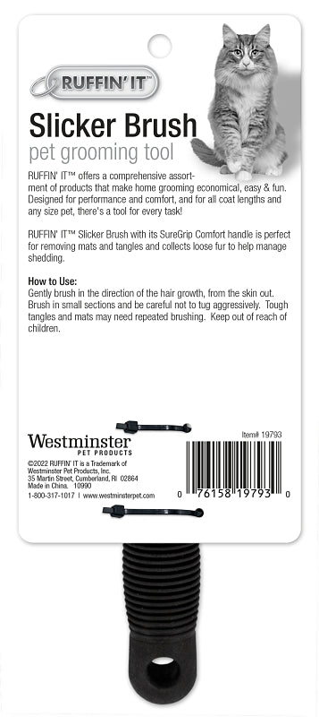 Ruffin'It 19793 Slicker Brush, Plastic, Cat
