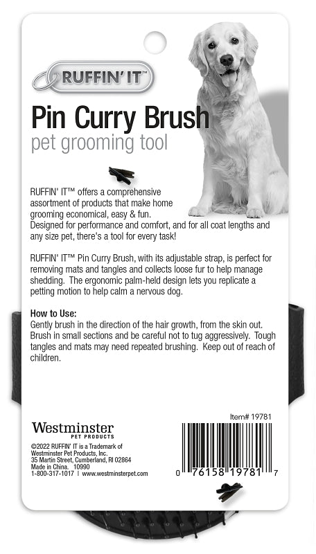 Ruffin'It 19781 Palm Pin Curry Brush