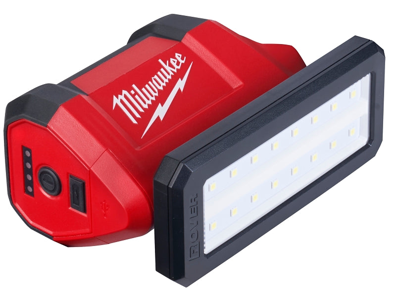 Milwaukee M12 ROVER 2367-20 Cordless Flood Light with USB Charging, 2.1 A, 12 V, Lithium-Ion Battery, LED Lamp, Red