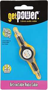 GetPower GP-RETR-AUX-BLK Audio Cable
