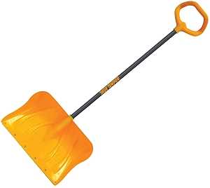 True Temper 1649800 Snow Shovel, 18-1/2 in W Blade, 13-1/2 in L Blade, Combo Blade, Polyethylene Blade, Steel Handle
