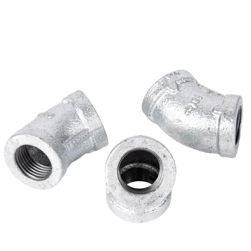 STZ Industries 1/2 in. FIP each X 1/2 in. D FIP Galvanized Malleable Iron 45 Degree Elbow, Pack of 5