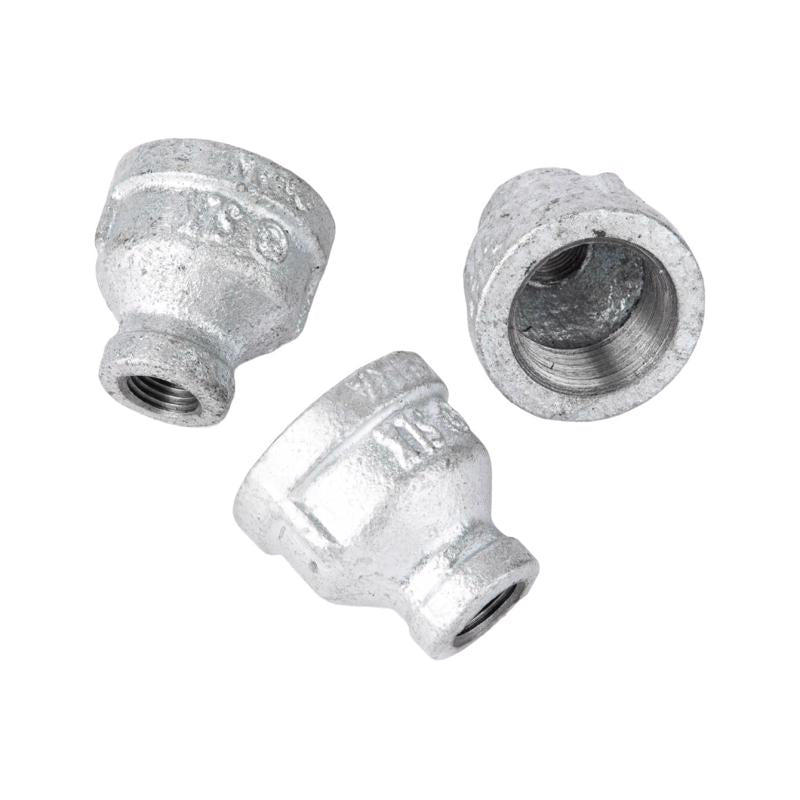 STZ Industries 3/8 in. FIP each X 1/4 in. D FIP Galvanized Malleable Iron Reducing Coupling, Pack of 5