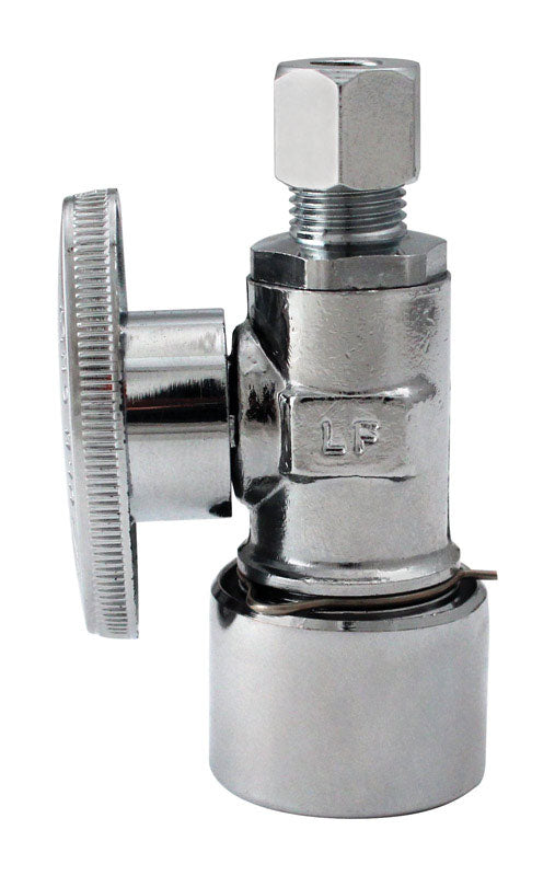 Ace Quick Lock 1/4 in. Push-Fit in. X 5/8 in. Push-Fit Brass Straight Valve