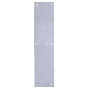 Tell Manufacturing DT100072 Push Plate, Aluminum/Steel, Satin, 15 in L, 3-1/2 in W, 0.05 ga Thick