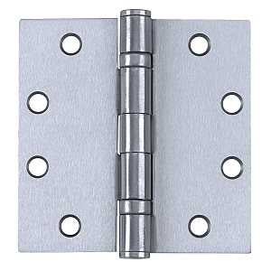 Tell Manufacturing HG100004 Square Corner Door Hinge, Steel, Satin Chrome