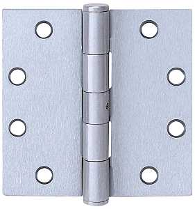 Tell Manufacturing H4545 Series HG100315 Square Corner Hinge, 4-1/2 in H Frame Leaf, Satin, Stainless Steel
