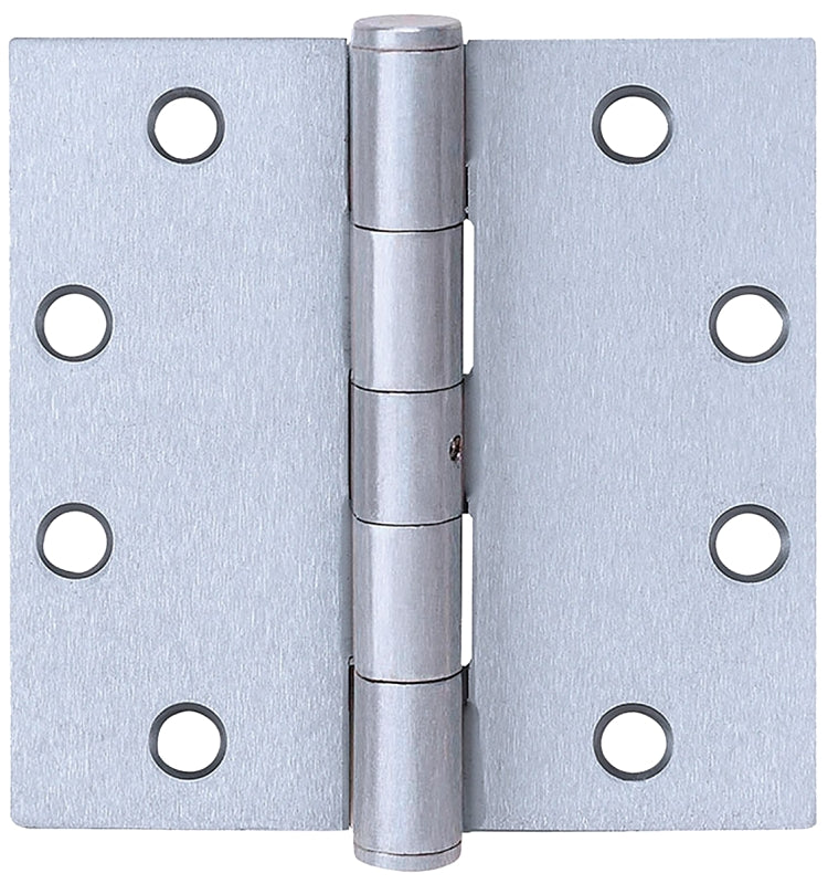 Tell Manufacturing H4545 Series HG100315 Square Corner Hinge, 4-1/2 in H Frame Leaf, Satin, Stainless Steel