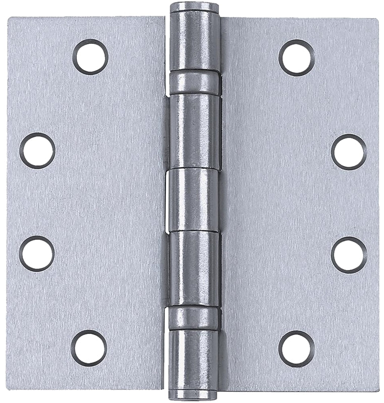 Tell Manufacturing H4545 Series HG100316 Square Corner Hinge, 4-1/2 in H Frame Leaf, Stainless Steel, Satin