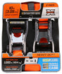 SmartStrap 340 Tie-Down, 1-1/4 in W, 10 ft L, Polyester, Orange, 1000 lb, S-Hook End Fitting, Steel End Fitting