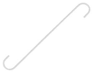 Landscapers Select GB0133L Extender S-Hook, 12 in H, Steel, White, Hanging Mounting