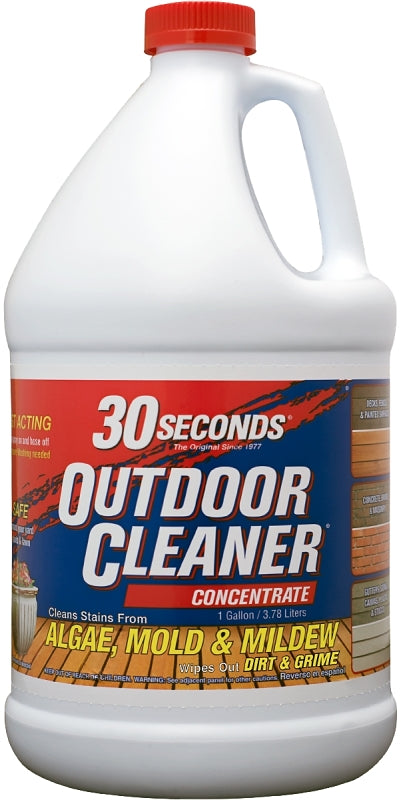 30 Seconds 1G30SJ Outdoor Cleaner, 1 gal Bottle, Liquid, Bleach, Light Yellow, Pack of 4