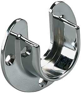 Knape & Vogt 766 CHR Closet Rod Flange, For: 750 5 and 770 5 Series Closet Rods, Zinc, Chrome, Pack of 12