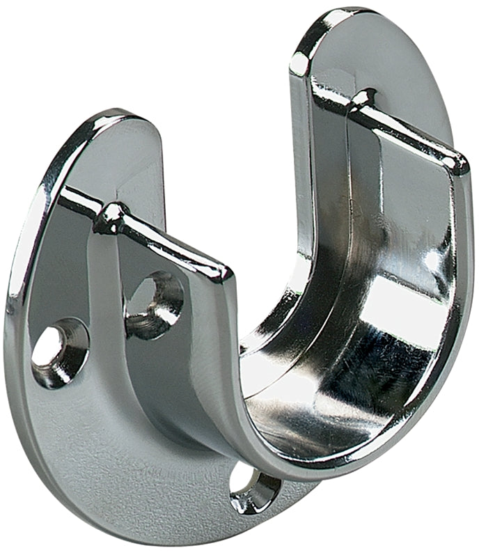 Knape & Vogt 766 CHR Closet Rod Flange, For: 750 5 and 770 5 Series Closet Rods, Zinc, Chrome, Pack of 12