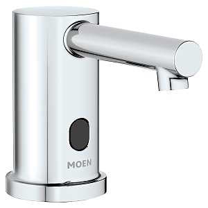 Moen M-Power Align 8560 Electronic Foam Soap Dispenser, 1-Hole, Cast Brass, Chrome, Deck Mount