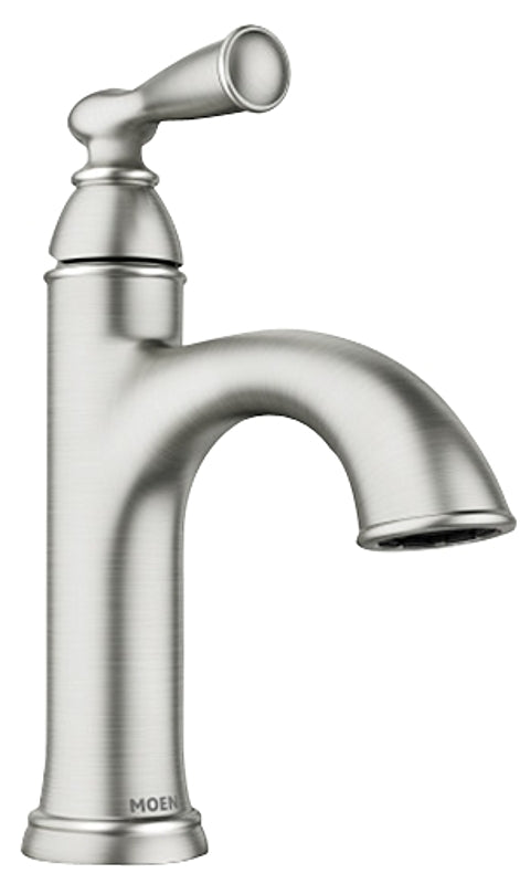 Moen Banbury Series 84945SRN Bathroom Faucet, 1.2 gpm, 1-Handle, Zinc, Spot Resist Brushed Nickel, Lever Handle