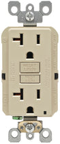 Leviton R91-GFNT2-0KI GFCI Receptacle, 2 -Pole, 20 A, 125 V, Back, Side Wiring, NEMA: 5-20R, Ivory