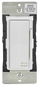 Leviton DH6HD-R02-2RW Dimmer, 1-Pole, 3-Way, 120 V, 60 Hz, HomeKit, Hardwired, Light Almond/White