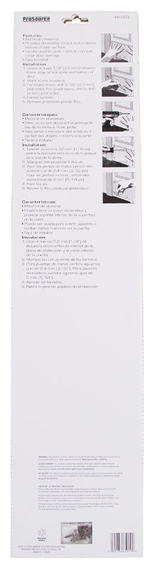 ProSource 32293ORD-PS Kick Plate, 34 in L, 8 in W, Aluminum